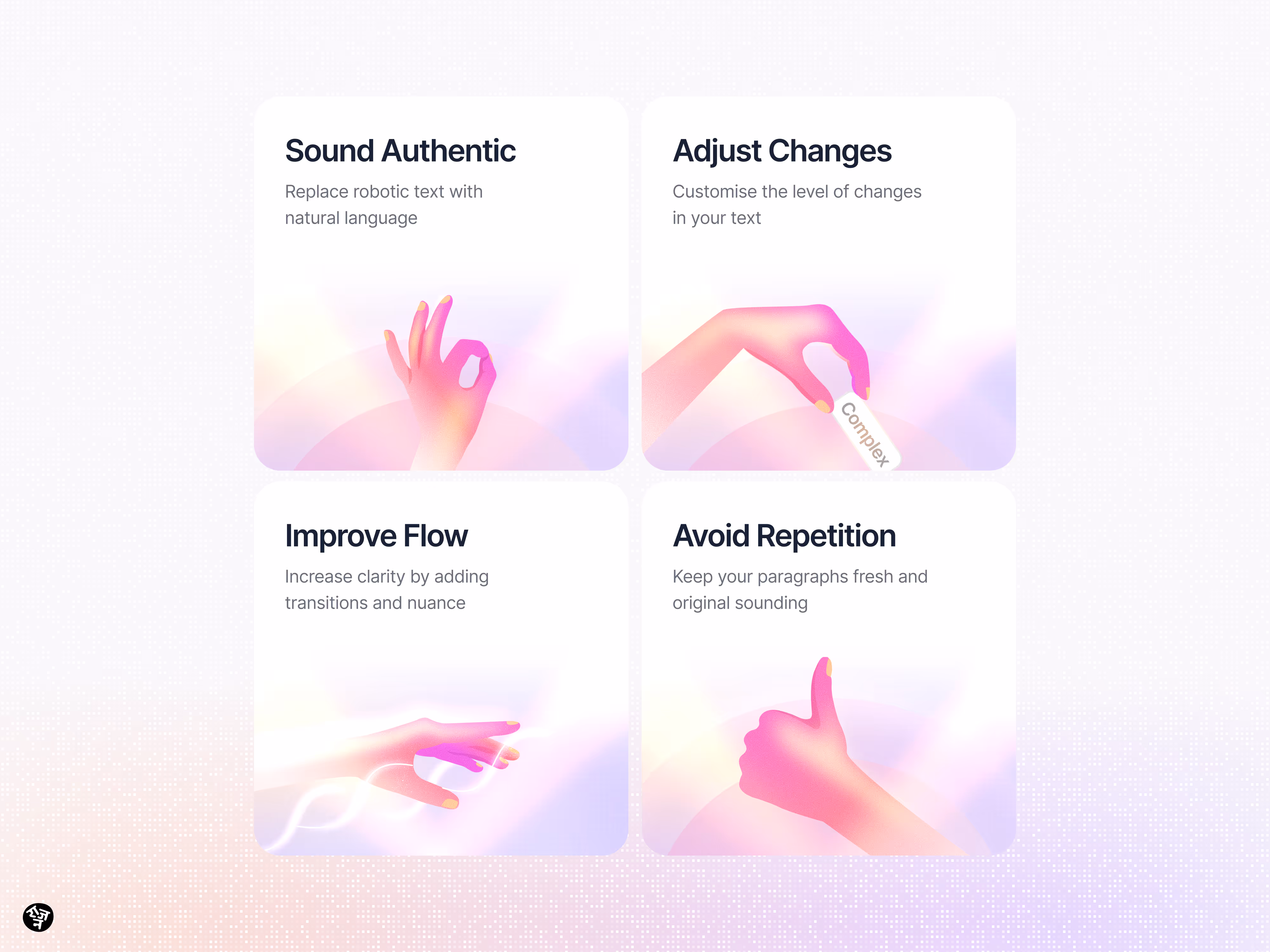AI writing assistant editing controls UI design - Rajan Dube